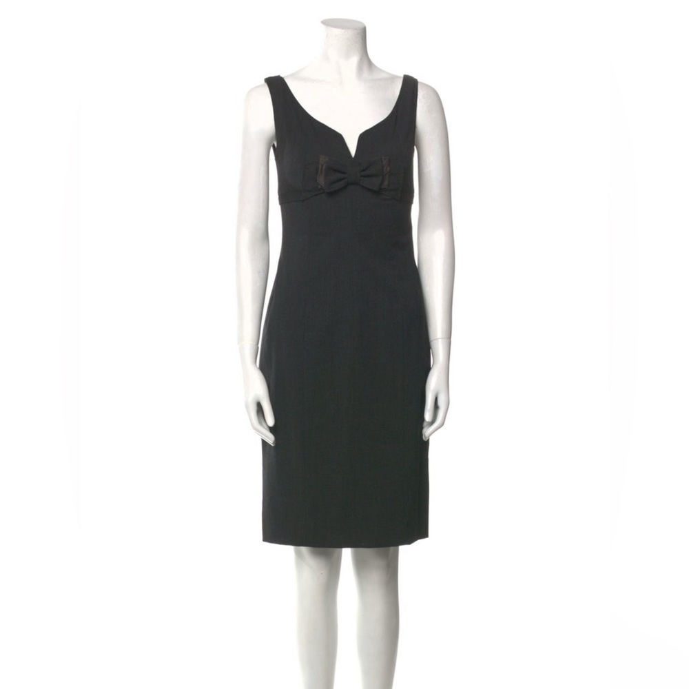 REBECCA TAYLOR Elegant Grey Shift Dress w Bow Accent